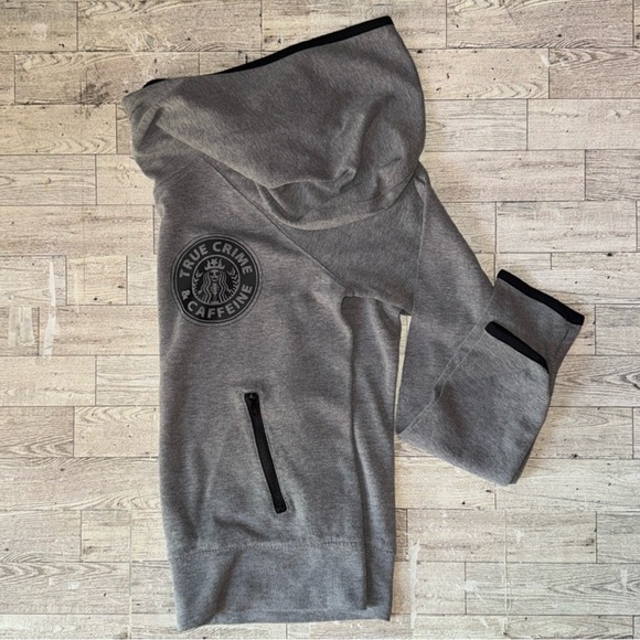 True Crime & Caffeine, Retro, Reworked, Fitted Active Hoodie - Picture 9 of 15